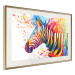 Poster Zebra Levels - animal in a multicolored composition on a white background 132020 additionalThumb 2