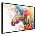 Poster Zebra Levels - animal in a multicolored composition on a white background 132020 additionalThumb 10