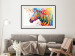 Poster Zebra Levels - animal in a multicolored composition on a white background 132020 additionalThumb 24