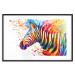 Poster Zebra Levels - animal in a multicolored composition on a white background 132020 additionalThumb 17