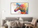 Poster Zebra Levels - animal in a multicolored composition on a white background 132020 additionalThumb 12