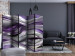 Folding Screen Tunnels (Purple) II (5-piece) - modern silver abstraction 132720 additionalThumb 4