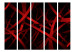 Room Separator Fear of Darkness II (5-piece) - black-red abstraction 132820 additionalThumb 3