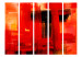 Folding Screen Crimson Prison II (5-piece) - abstraction in red background 133520 additionalThumb 3