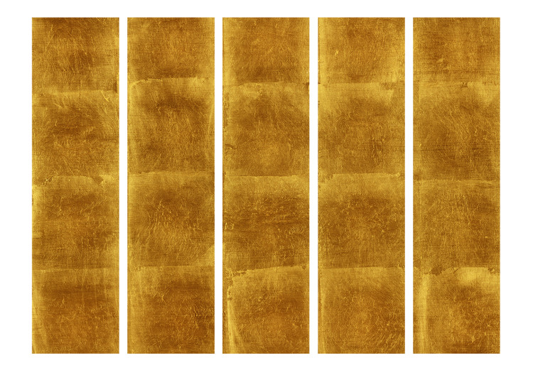 Room Divider Screen Golden Cage II - golden texture with darker hue glow 133620 additionalImage 3