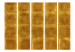 Room Divider Screen Golden Cage II - golden texture with darker hue glow 133620 additionalThumb 3