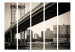 Folding Screen Manhattan Bridge, New York II - bridge architecture in sepia color 133820 additionalThumb 3
