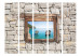 Room Divider Bay of Zagare II - view from a wooden window of the summer blue sea 134020 additionalThumb 3