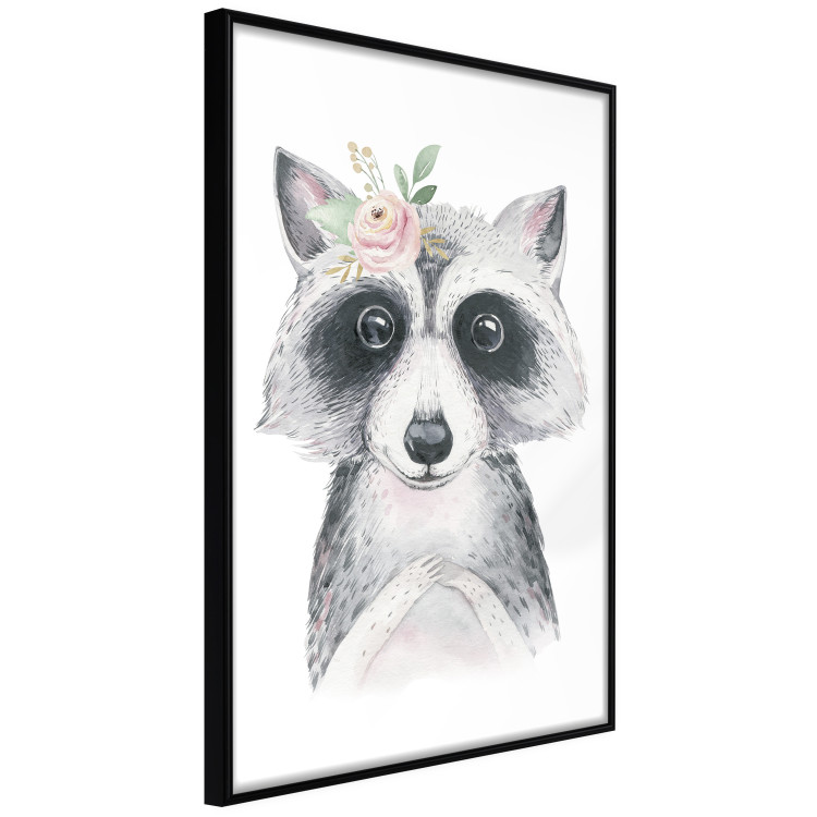 Poster Little Raccoon - funny portrait of an animal on a white contrasting background 135720 additionalImage 7