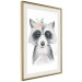Poster Little Raccoon - funny portrait of an animal on a white contrasting background 135720 additionalThumb 2