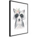 Poster Little Raccoon - funny portrait of an animal on a white contrasting background 135720 additionalThumb 5