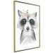 Poster Little Raccoon - funny portrait of an animal on a white contrasting background 135720 additionalThumb 6