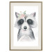 Poster Little Raccoon - funny portrait of an animal on a white contrasting background 135720 additionalThumb 27