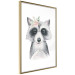 Poster Little Raccoon - funny portrait of an animal on a white contrasting background 135720 additionalThumb 2