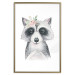 Poster Little Raccoon - funny portrait of an animal on a white contrasting background 135720 additionalThumb 11