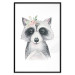 Poster Little Raccoon - funny portrait of an animal on a white contrasting background 135720 additionalThumb 10
