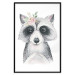 Poster Little Raccoon - funny portrait of an animal on a white contrasting background 135720 additionalThumb 16