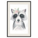 Poster Little Raccoon - funny portrait of an animal on a white contrasting background 135720 additionalThumb 12