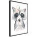 Poster Little Raccoon - funny portrait of an animal on a white contrasting background 135720 additionalThumb 5