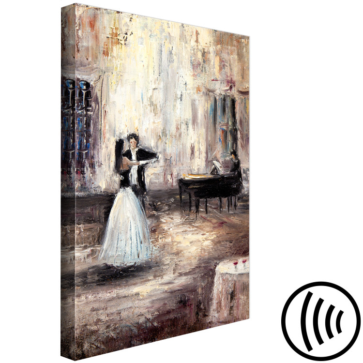 Canvas Print Dancing couple - artistic composition with people and piano 135920 additionalImage 6