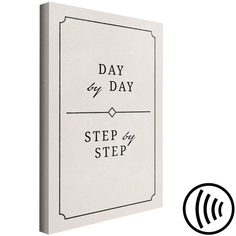 Canvas Art Print Step by step, day by day - Topographic graphics in English 137220 additionalImage 6