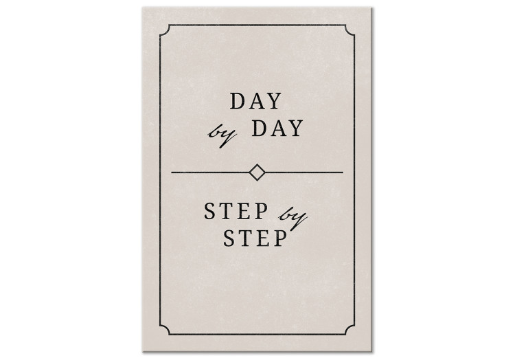 Canvas Art Print Step by step, day by day - Topographic graphics in English 137220