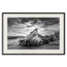 Wall Poster Journey into Nature - black and white abandoned boat against sky and clouds 138720 additionalThumb 19