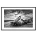 Wall Poster Journey into Nature - black and white abandoned boat against sky and clouds 138720 additionalThumb 18