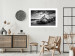 Wall Poster Journey into Nature - black and white abandoned boat against sky and clouds 138720 additionalThumb 5
