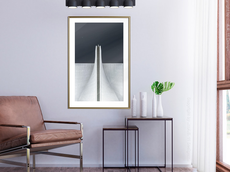 Poster Original Architecture - abstract white structure in space 141220 additionalImage 22