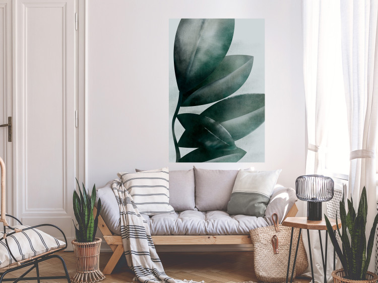 Wall Poster Olive Leaves - plant composition of green leaves on a light background 142320 additionalImage 6