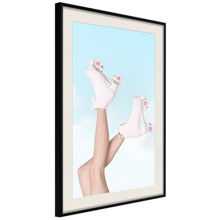 Poster Pink Roller Skates Against a Blue Sky - Girl Swinging Her Legs 144120 additionalImage 11