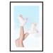 Poster Pink Roller Skates Against a Blue Sky - Girl Swinging Her Legs 144120 additionalThumb 20