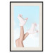 Poster Pink Roller Skates Against a Blue Sky - Girl Swinging Her Legs 144120 additionalThumb 19