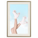 Poster Pink Roller Skates Against a Blue Sky - Girl Swinging Her Legs 144120 additionalThumb 25