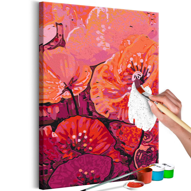 Paint by Number Kit Coral Pink Poppies - Blooming Pink Flowers, Flower Buds 144520 additionalImage 6