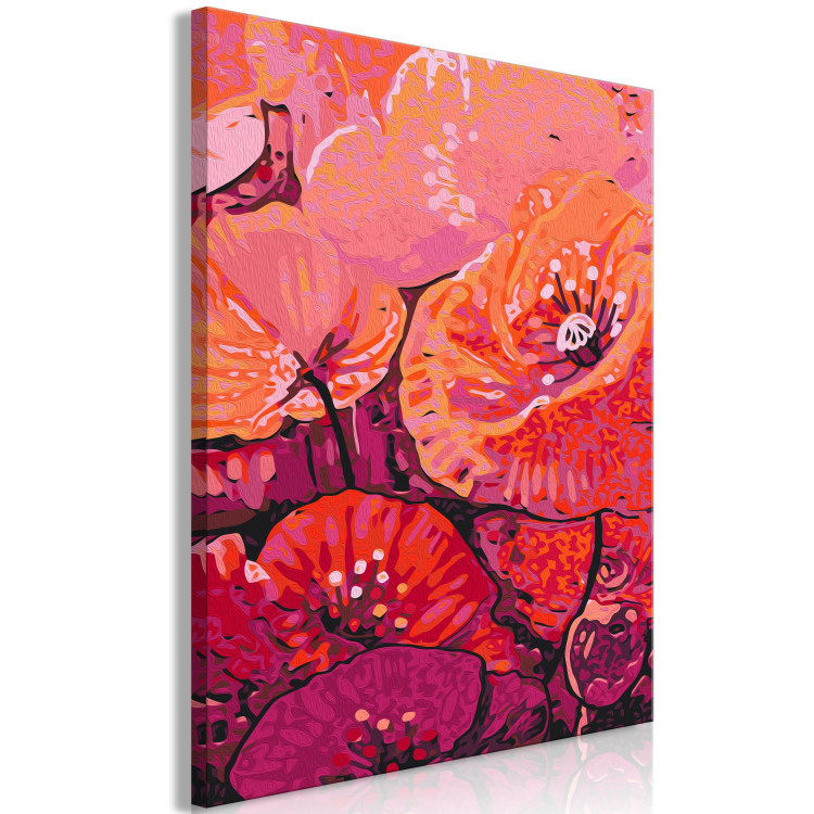 Paint by Number Kit Coral Pink Poppies - Blooming Pink Flowers, Flower Buds 144520 additionalImage 5