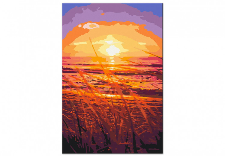Paint by Number Kit Summer Evening - Orange Sunset on the Beach Full of Grass 144620 additionalImage 4
