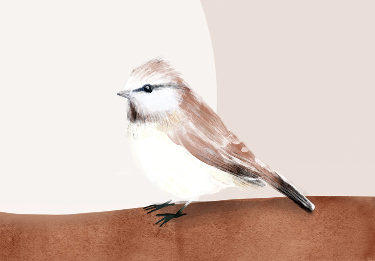 Canvas Art Print Wandering Fox and Birds (1-piece) - beige illustration for children 144720 additionalImage 4