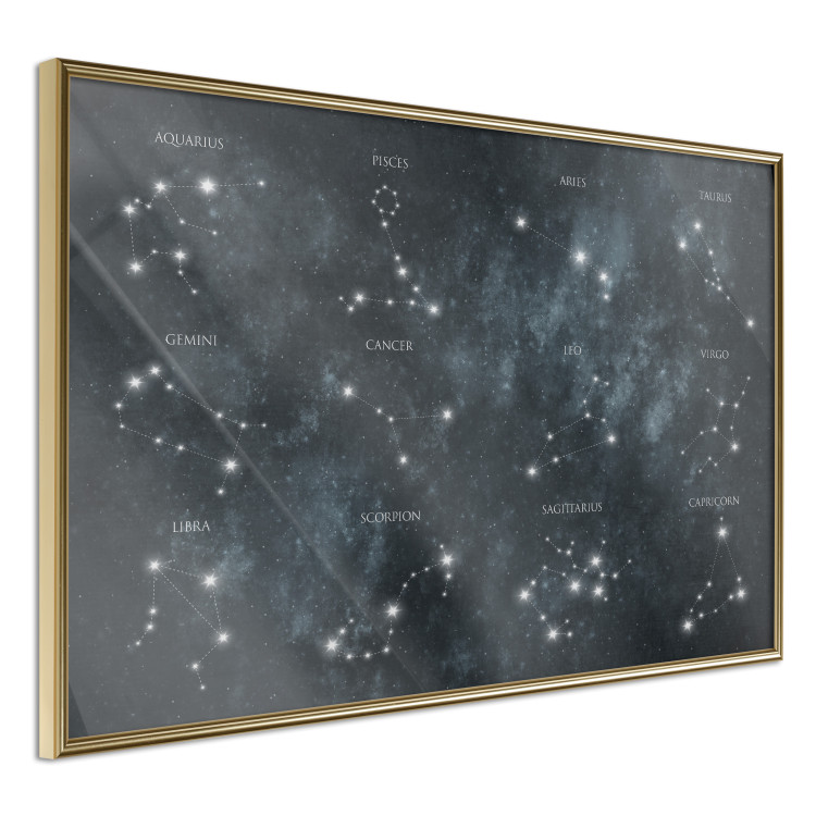 Poster Stars - Constellations With the Names of the Signs of the Zodiac in the Picturesque Cosmos 145320 additionalImage 6