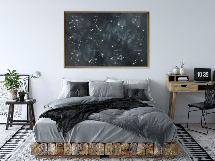 Poster Stars - Constellations With the Names of the Signs of the Zodiac in the Picturesque Cosmos 145320 additionalImage 16