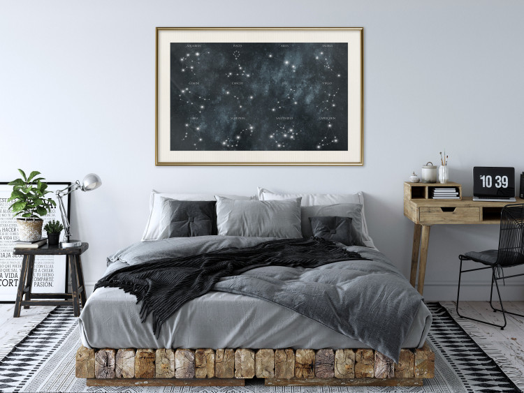 Poster Stars - Constellations With the Names of the Signs of the Zodiac in the Picturesque Cosmos 145320 additionalImage 18