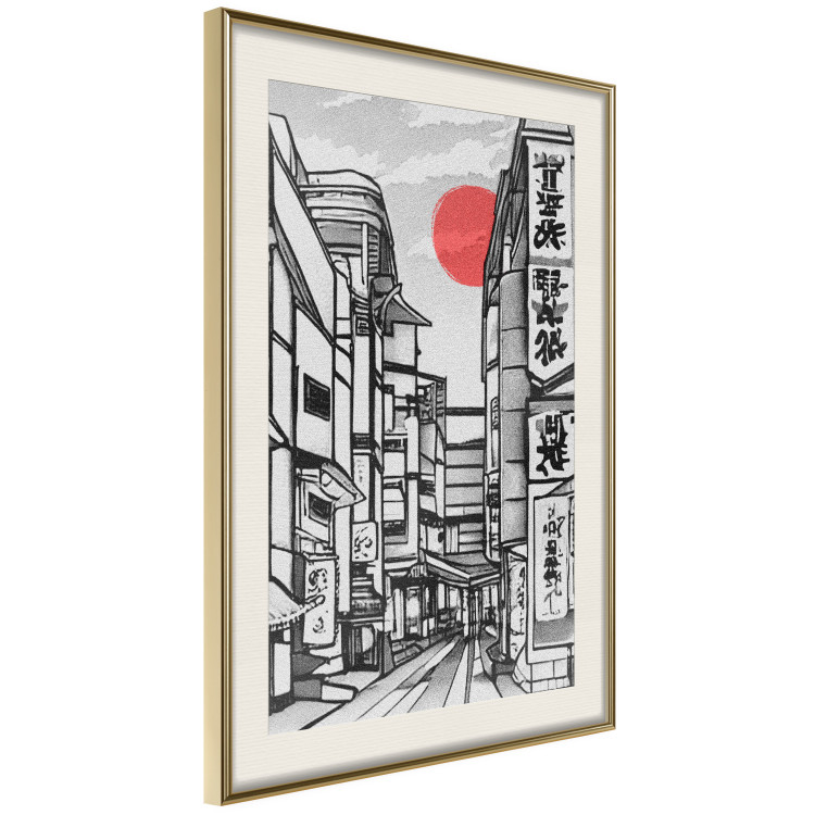 Poster Street in Japan - Asian Style Black and White City Architecture 145520 additionalImage 9