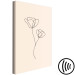 Canvas Art Print Linear Flower - Minimalistic Composition on a Beige Background 146320 additionalThumb 6