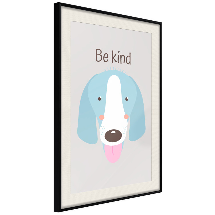 Poster Be Kind - Blue Cheerful Dog and Motivational Slogan for Children 146620 additionalImage 9