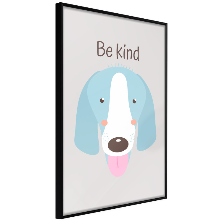 Poster Be Kind - Blue Cheerful Dog and Motivational Slogan for Children 146620 additionalImage 7
