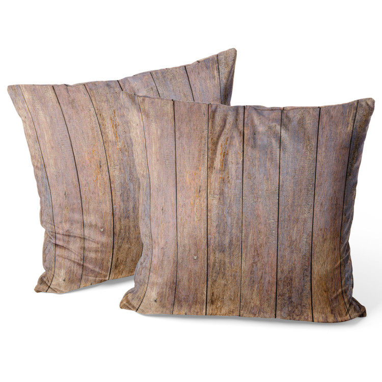 Decorative Velor Pillow Exotic wood - pattern imitating plank texture 147120 additionalImage 3