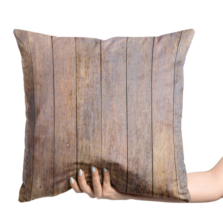 Decorative Velor Pillow Exotic wood - pattern imitating plank texture 147120 additionalImage 2