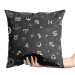 Decorative Velor Pillow Hidden message - planets, stars and the eye symbol on dark background 147220 additionalThumb 4
