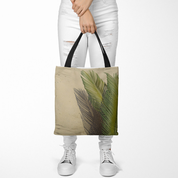 Shopping Bag Palm shade - a minimalist floral composition on a sand background 147520 additionalImage 2